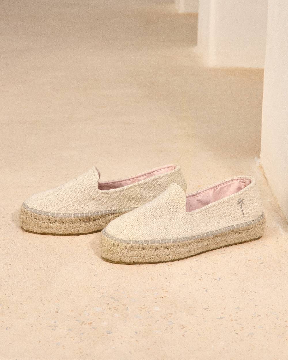 Manebí Coarse Woven Canvas|Double Sole Espadrilles - Yucatán Natural Pezzi Unici