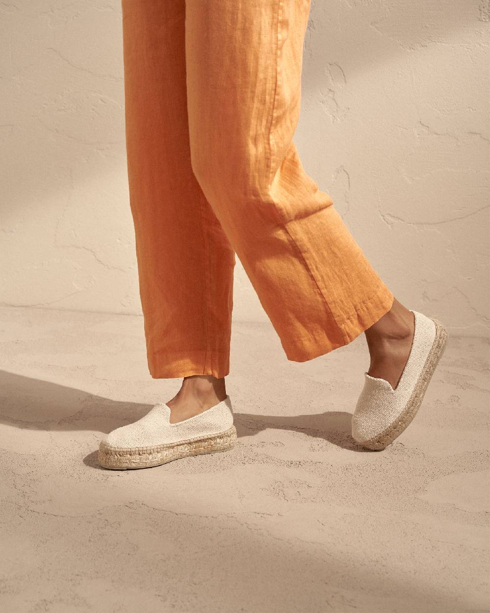 Manebí Coarse Woven Canvas|Double Sole Espadrilles - Yucatán Natural Pezzi Unici