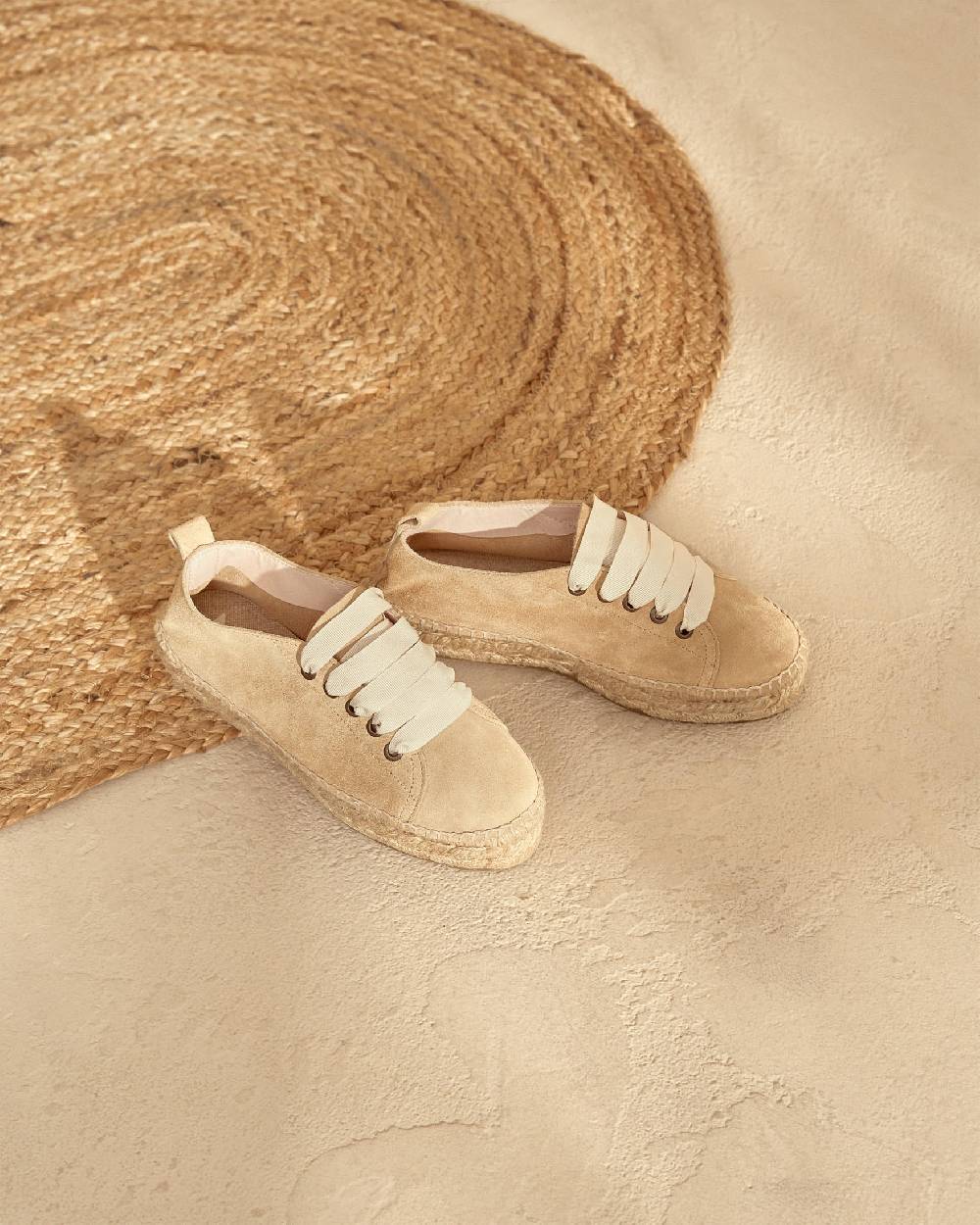 Manebí Espadrillas stringate - Hamptons - Beige champagne Soddisfazione Garantita