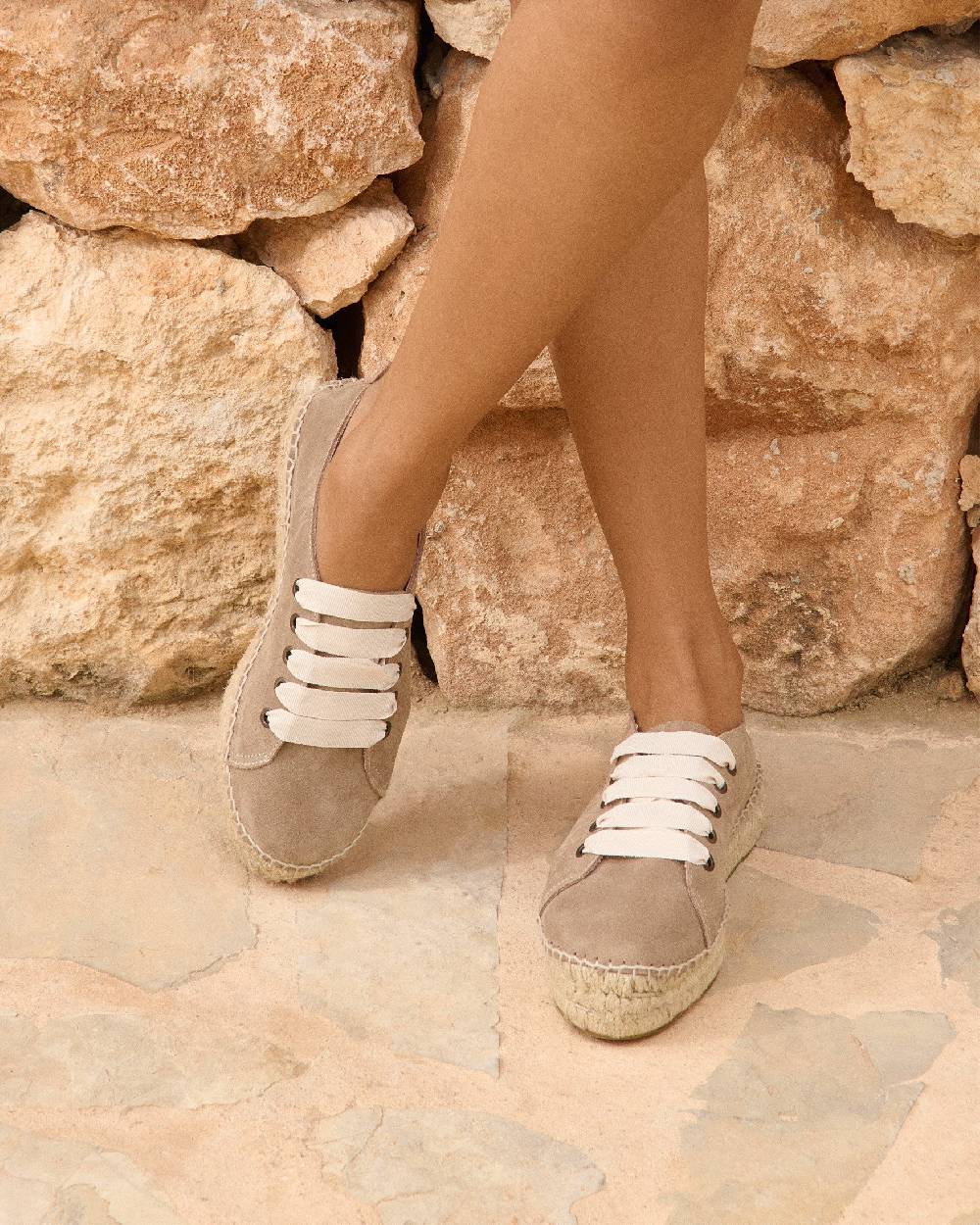 Manebí Espadrillas stringate - Hamptons - Vintage Taupe Acquista Ora