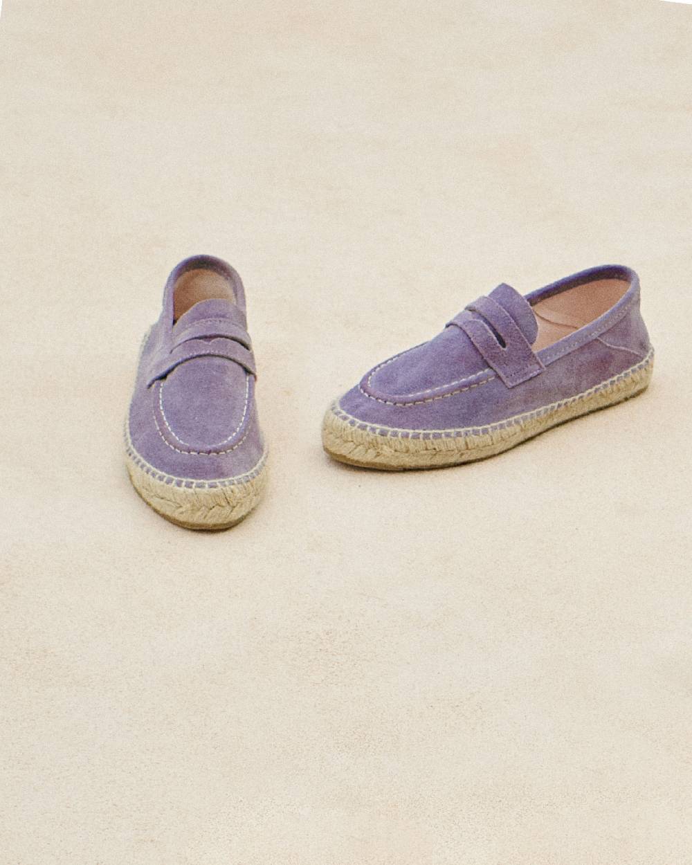 Manebí Suede Loafers Espadrilles - Hamptons Wisteria Lilac Presa