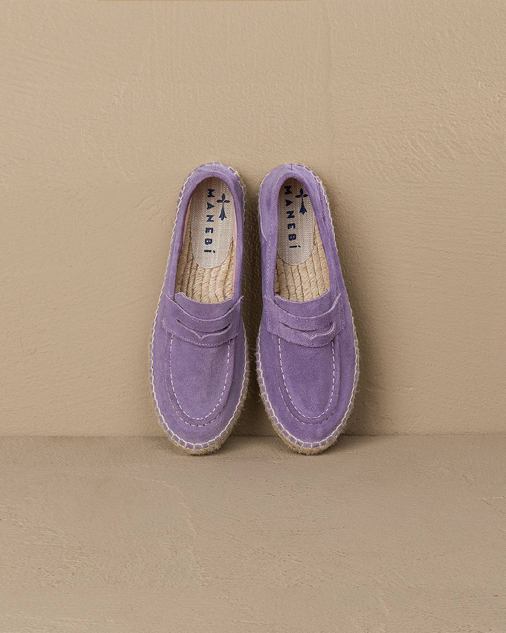 Manebí Suede Loafers Espadrilles - Hamptons Wisteria Lilac Presa