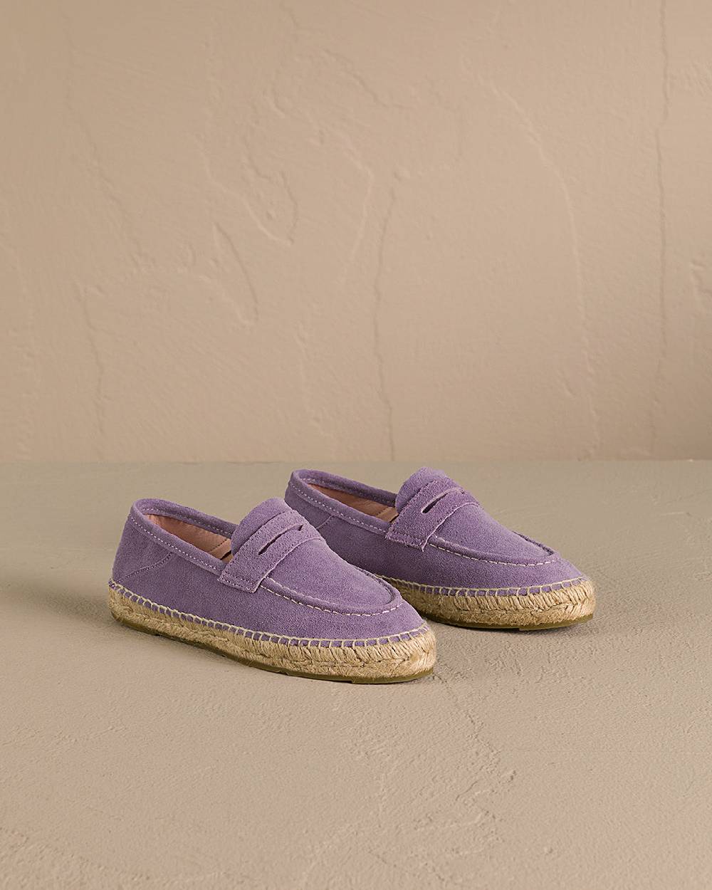 Manebí Suede Loafers Espadrilles - Hamptons Wisteria Lilac Presa