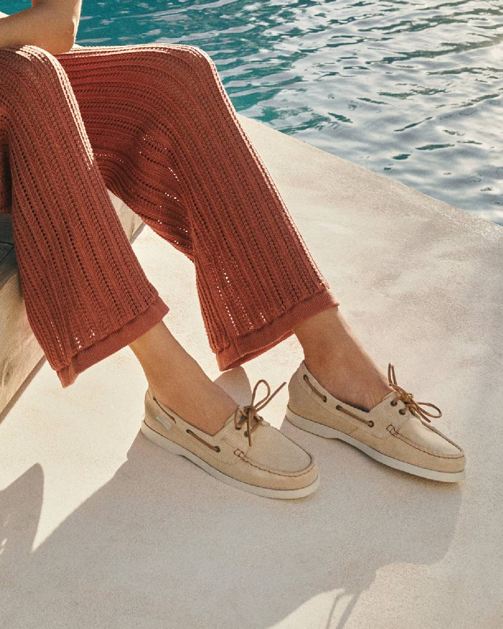 Manebí Suede Boat-Shoes - Hamptons Champagne Beige Online