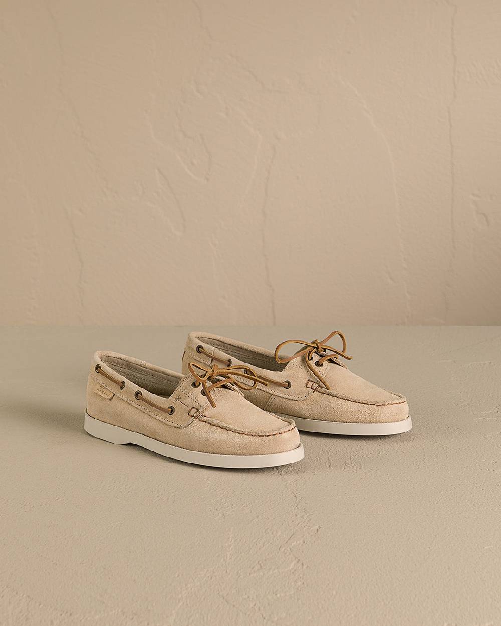 Manebí Suede Boat-Shoes - Hamptons Champagne Beige Online