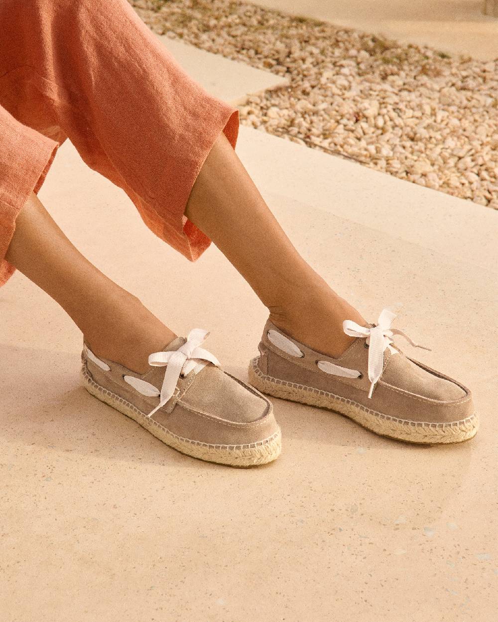 Manebí Scarpe da barca - Hamptons - Vintage Taupe In Vendita