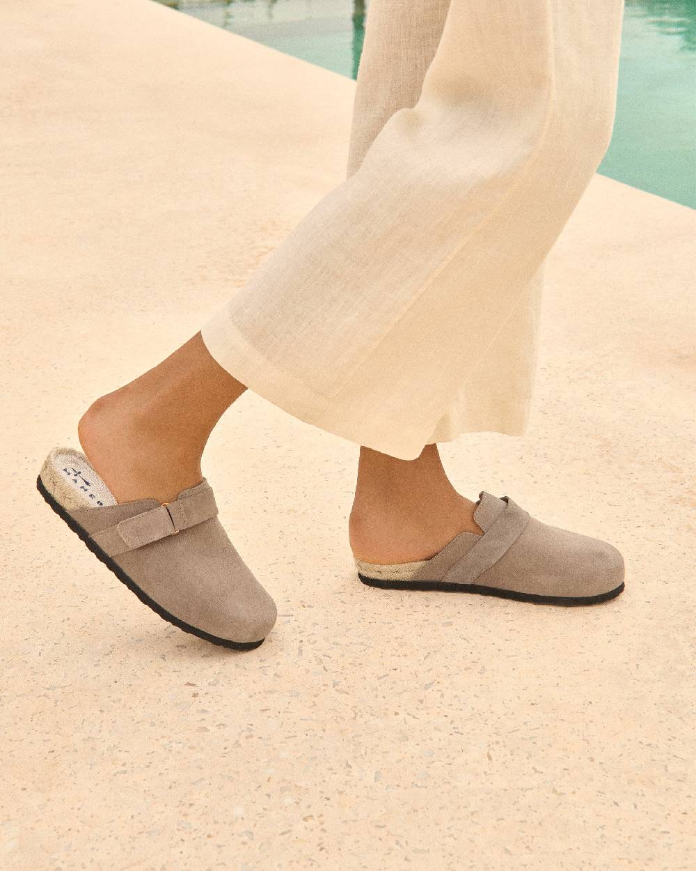 Manebí Suede Clog Mules - Hamptons Coco Brown In Linea