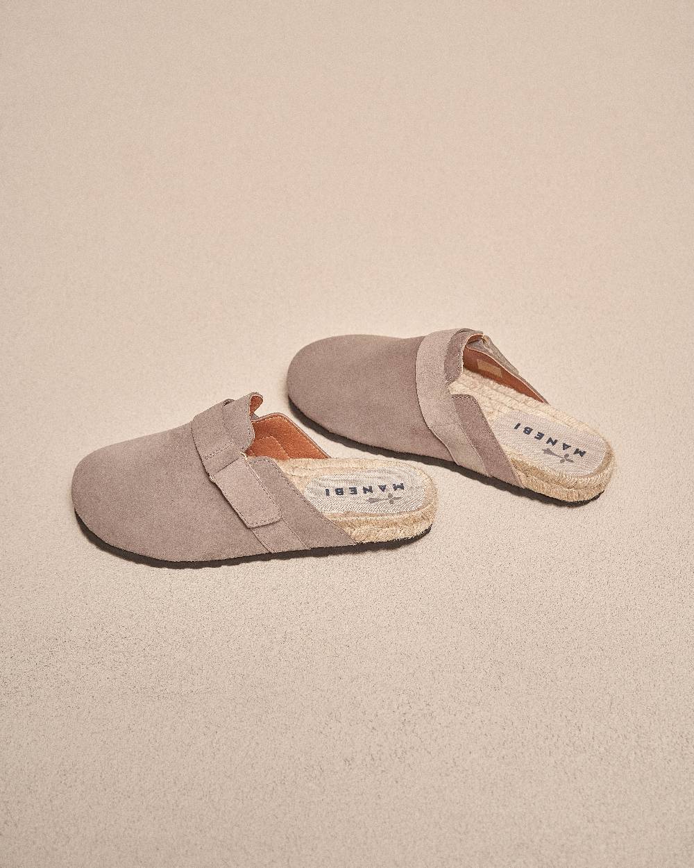Manebí Suede Clog Mules - Hamptons Coco Brown In Linea