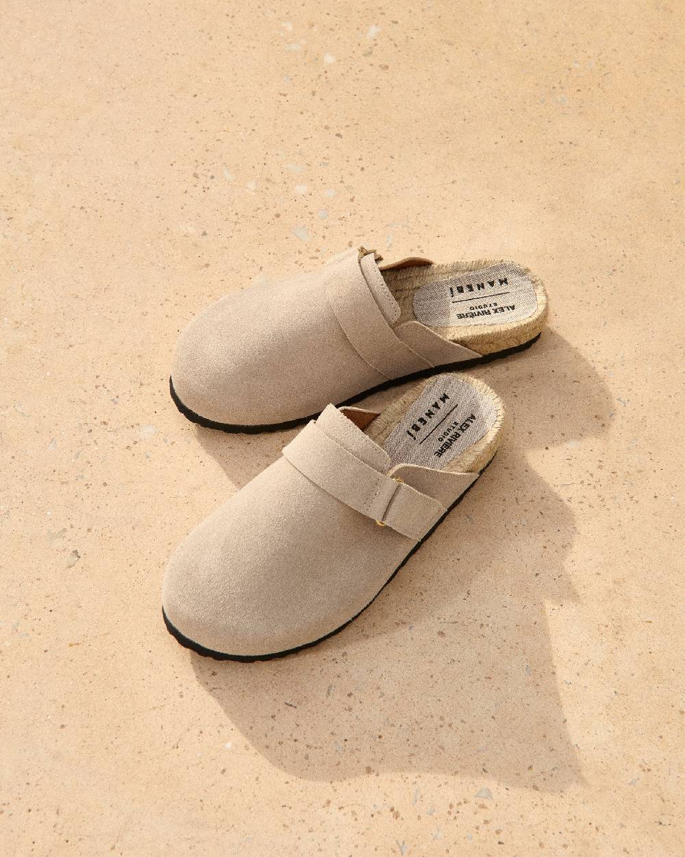 Manebí Suede Clog - Mules Champagne Beige Qualità