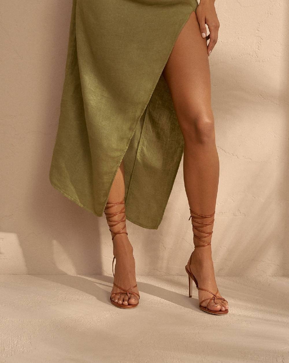 Manebí Alex Leather Heels - Thongs Brown Pezzi Unici