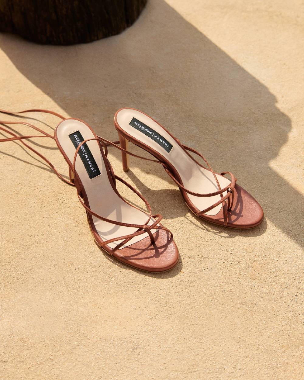 Manebí Alex Leather Heels - Thongs Brown Pezzi Unici