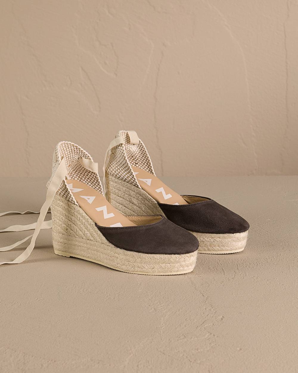 Manebí Soft Suede Wedge Espadrilles - Cocoa Shopping Online