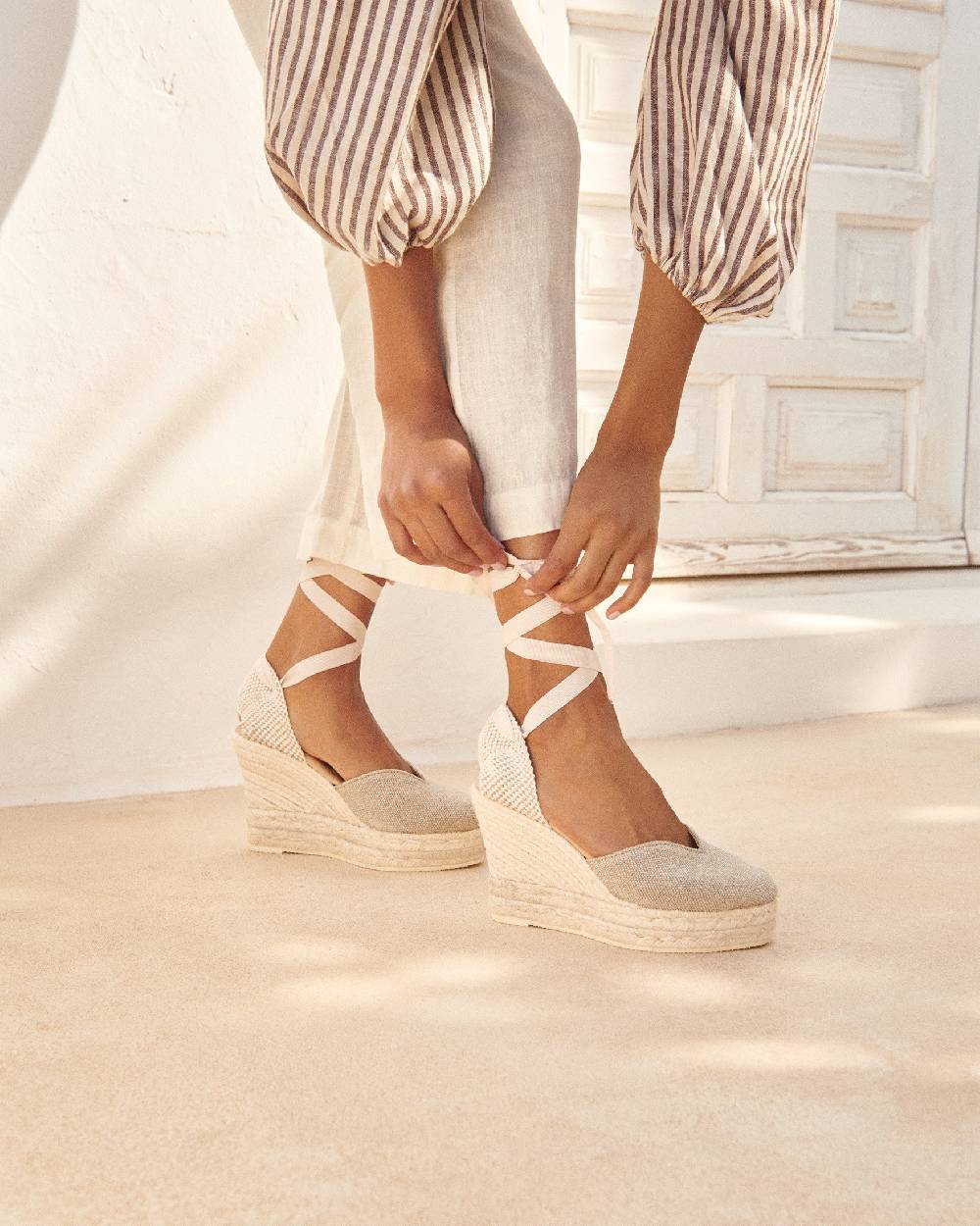 Manebí Organic Hemp Heart-Shaped|Wedge Espadrilles - La Havana Natural Offerta