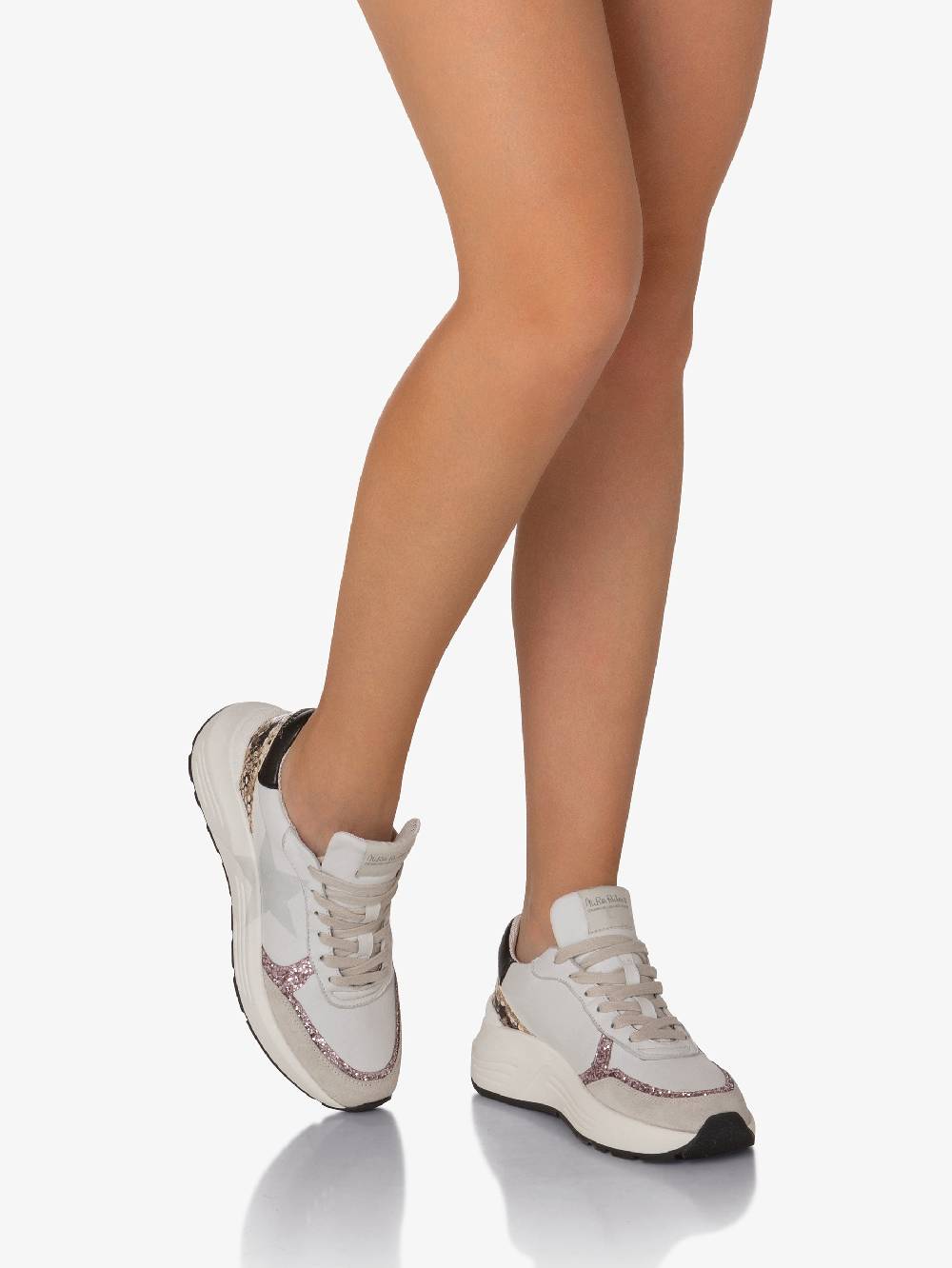 Nira Rubens Chunky Sneakers Stinger Python Rose - Stella Moda