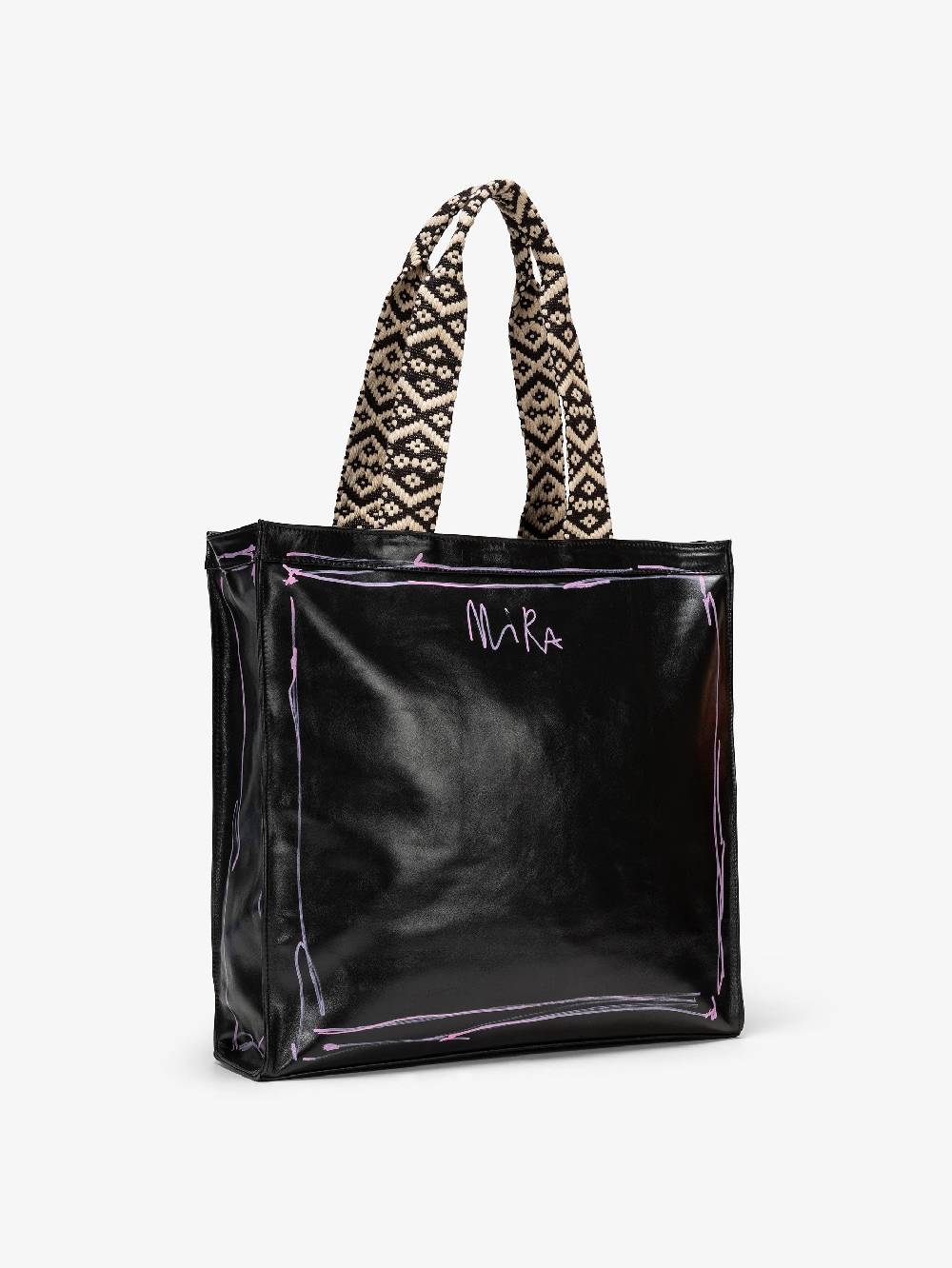 Nira Rubens SHOPPING BAG BLACK GLOSSY - STREET Sconto