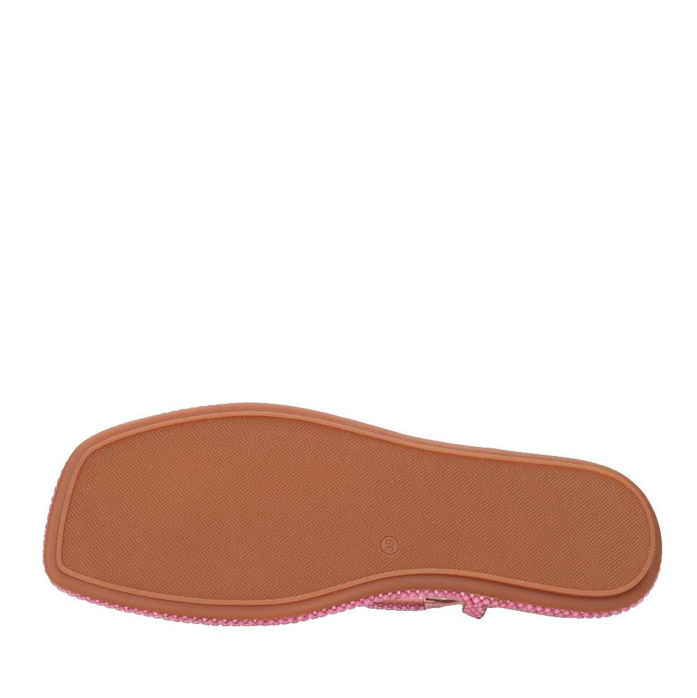ALMA EN PENA Sandali flat infradito in pelle e strass Prezzo Ridotto