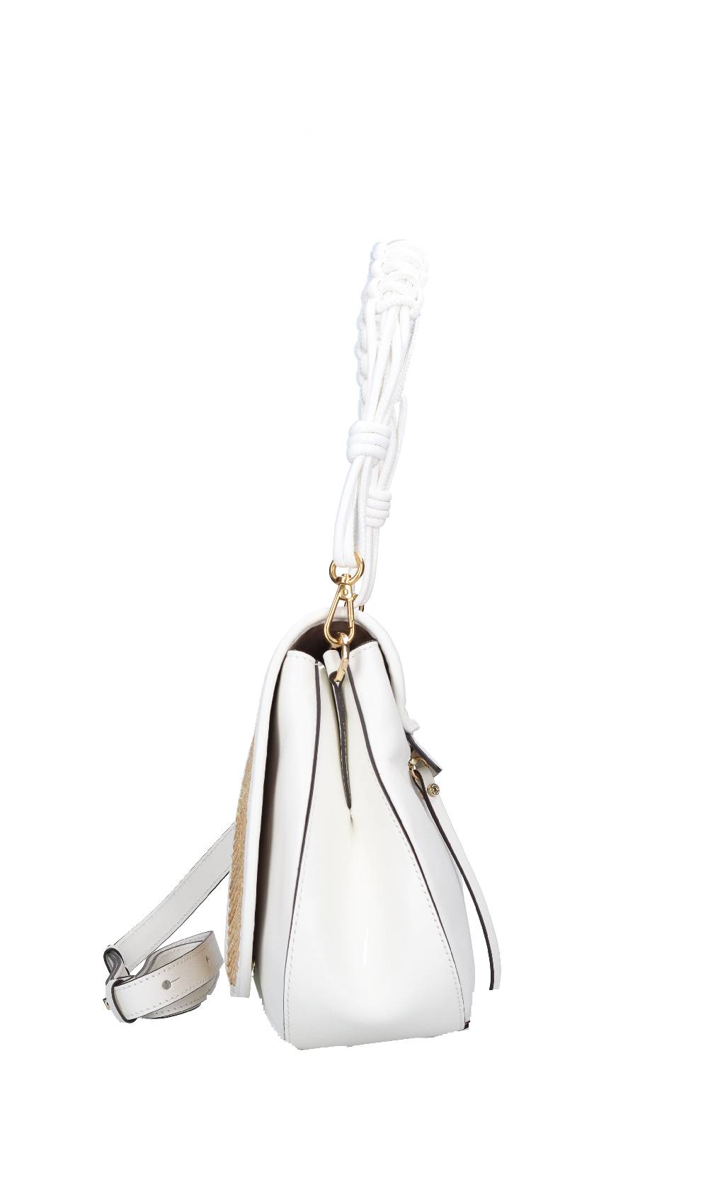 GIANNI CHIARINI Tracolla Helena Round in pelle e rafia Saldi Di Fabbrica