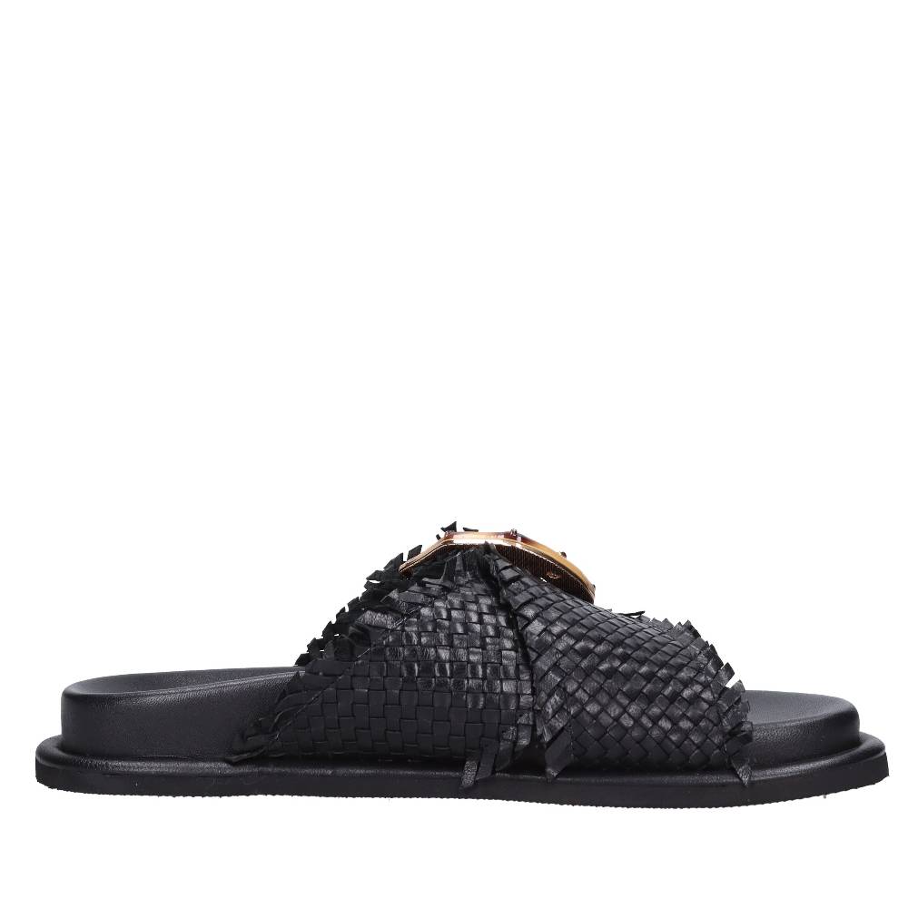 EMANUELLE VEE Mules in pelle Qualità