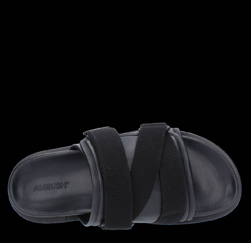 AMBUSH Mules in pelle e tessuto Fino Al -60%