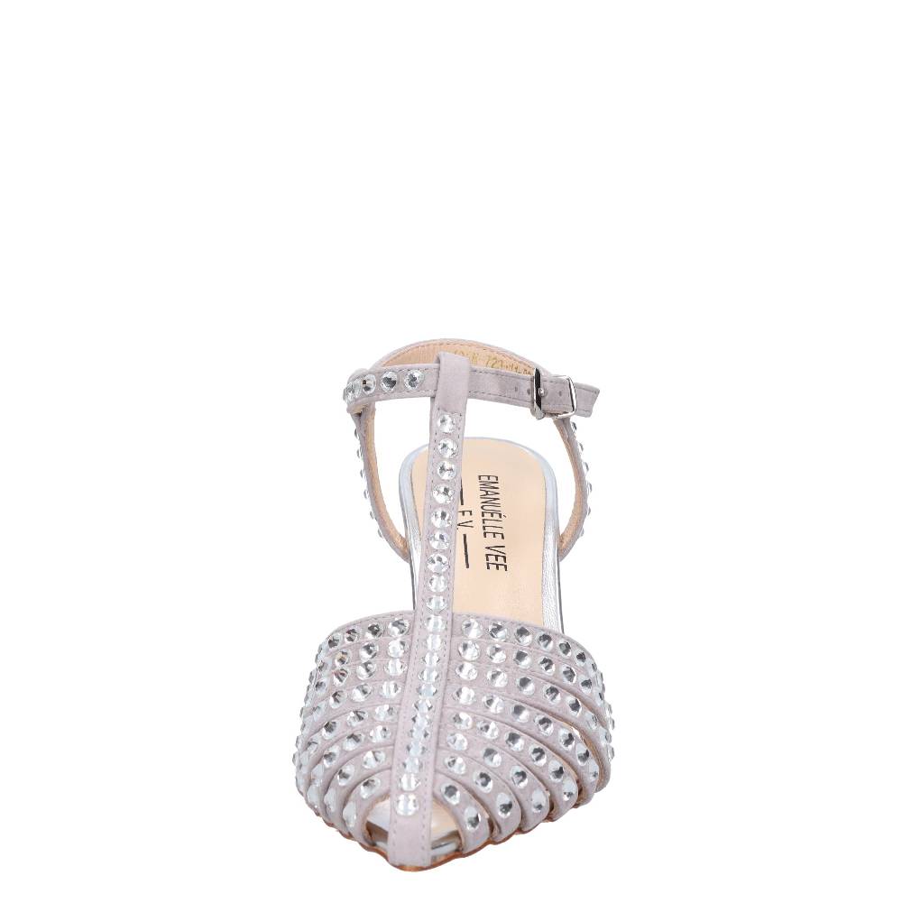 EMANUELLE VEE Décolleté Slingback in pelle e strass Qualità Garantita