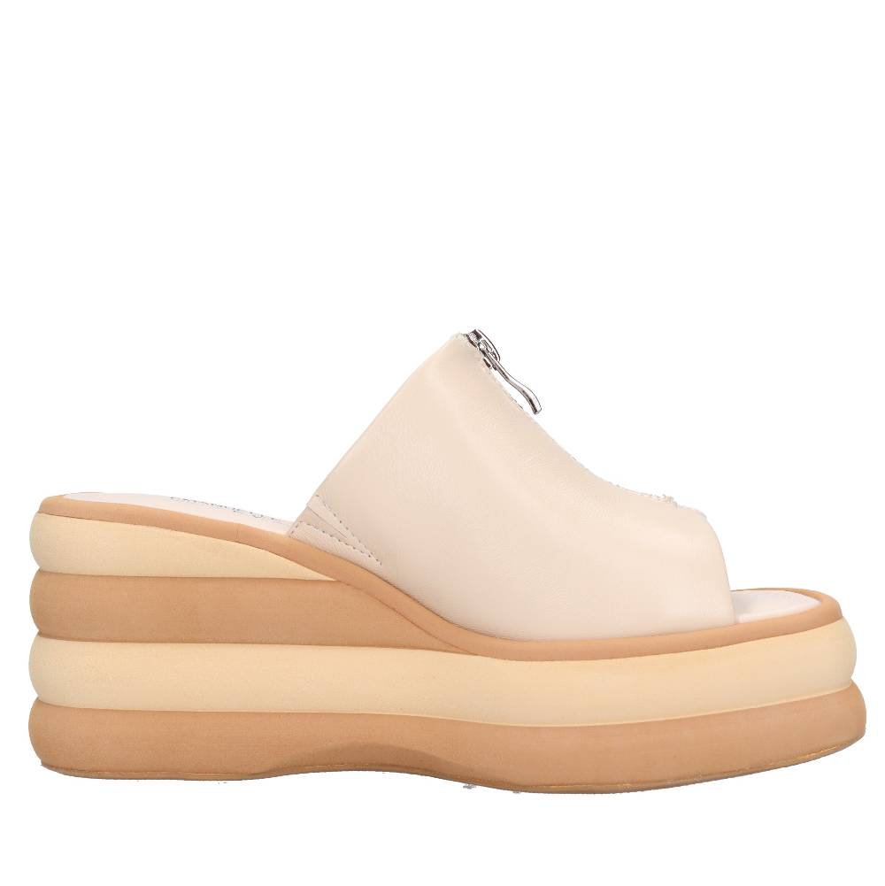 EMANUELLE VEE Mules Zeppa in pelle Promozione Limitata