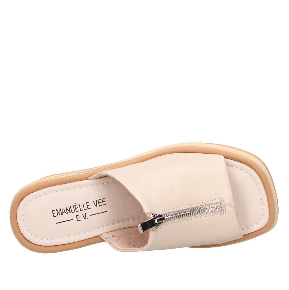 EMANUELLE VEE Mules Zeppa in pelle Promozione Limitata