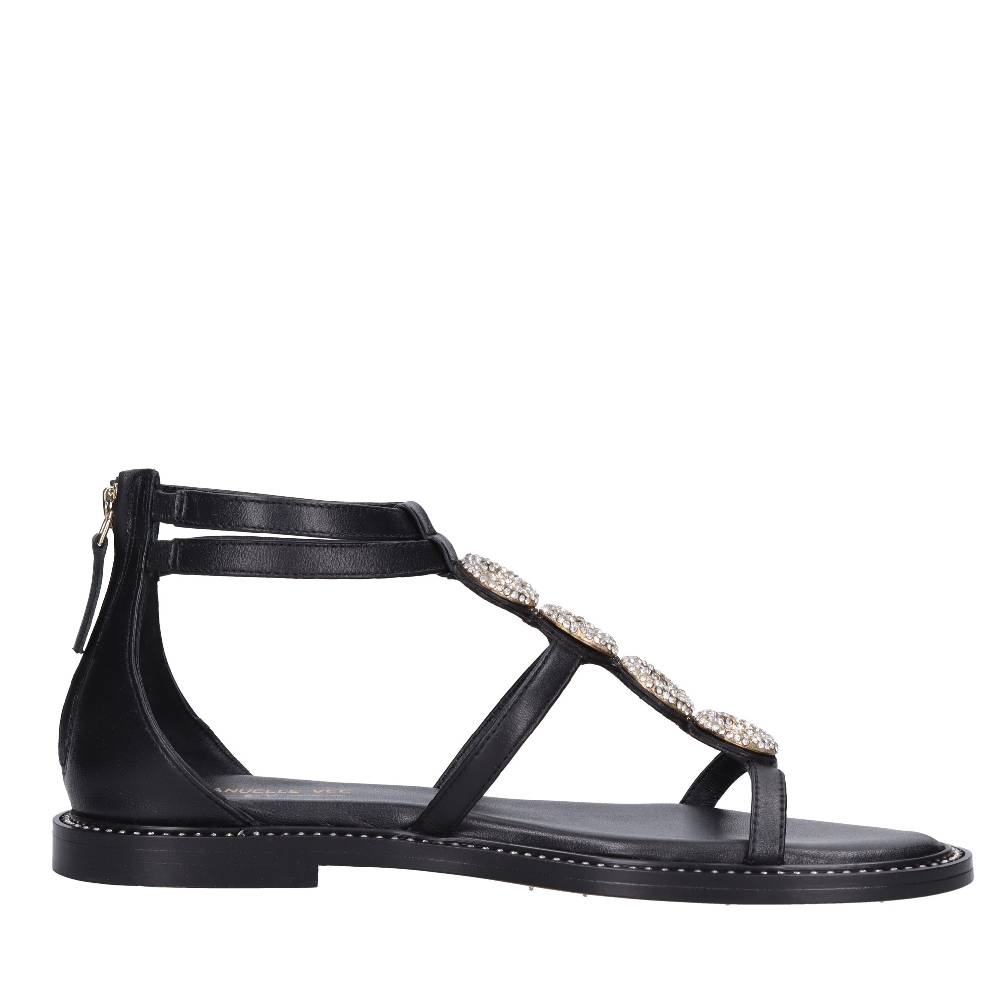 EMANUELLE VEE Sandali in pelle e strass Fino Al -60%