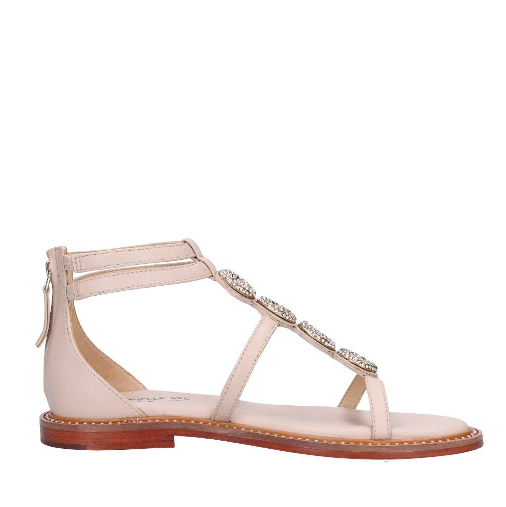 EMANUELLE VEE Sandali in pelle e strass Shopping Online