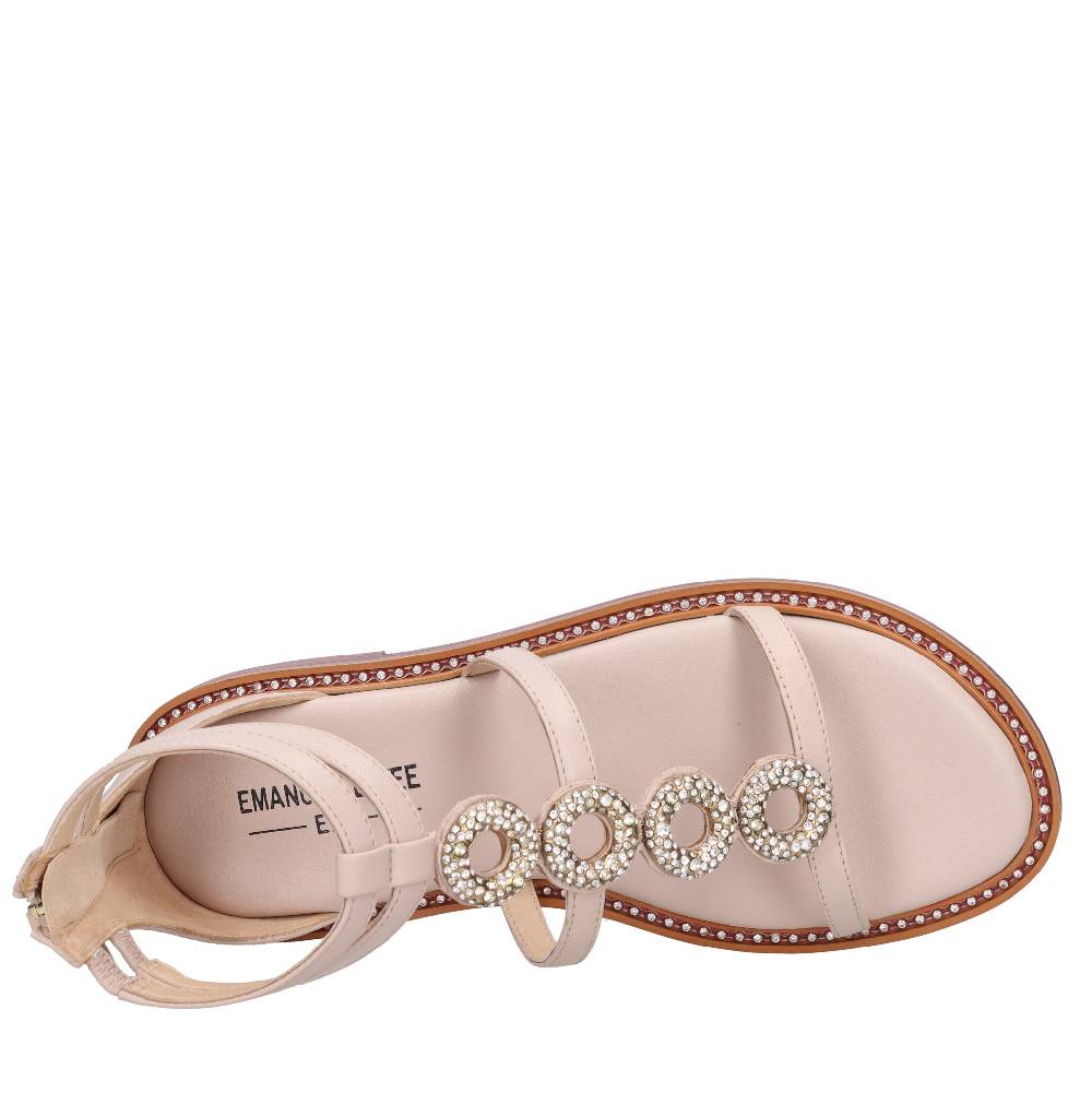 EMANUELLE VEE Sandali in pelle e strass Shopping Online