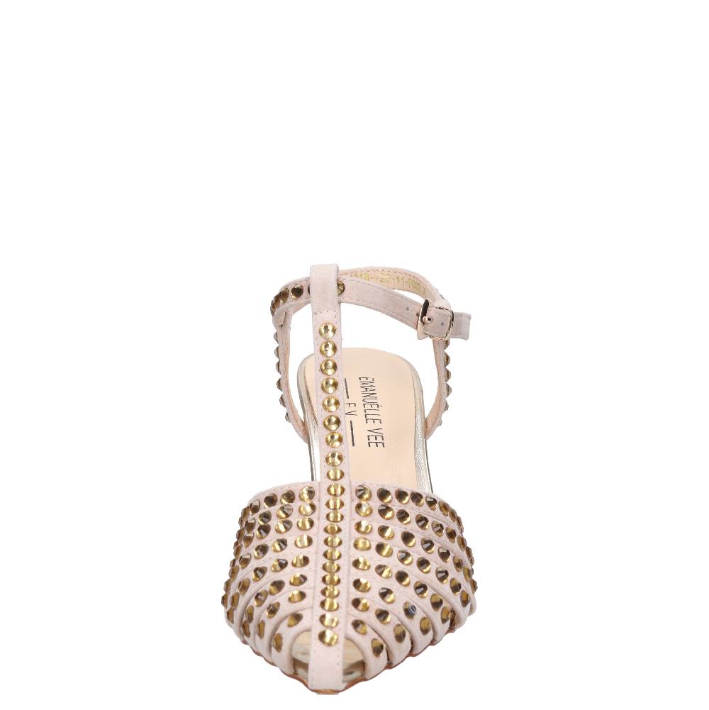 EMANUELLE VEE Décolleté in pelle e strass Convenienza