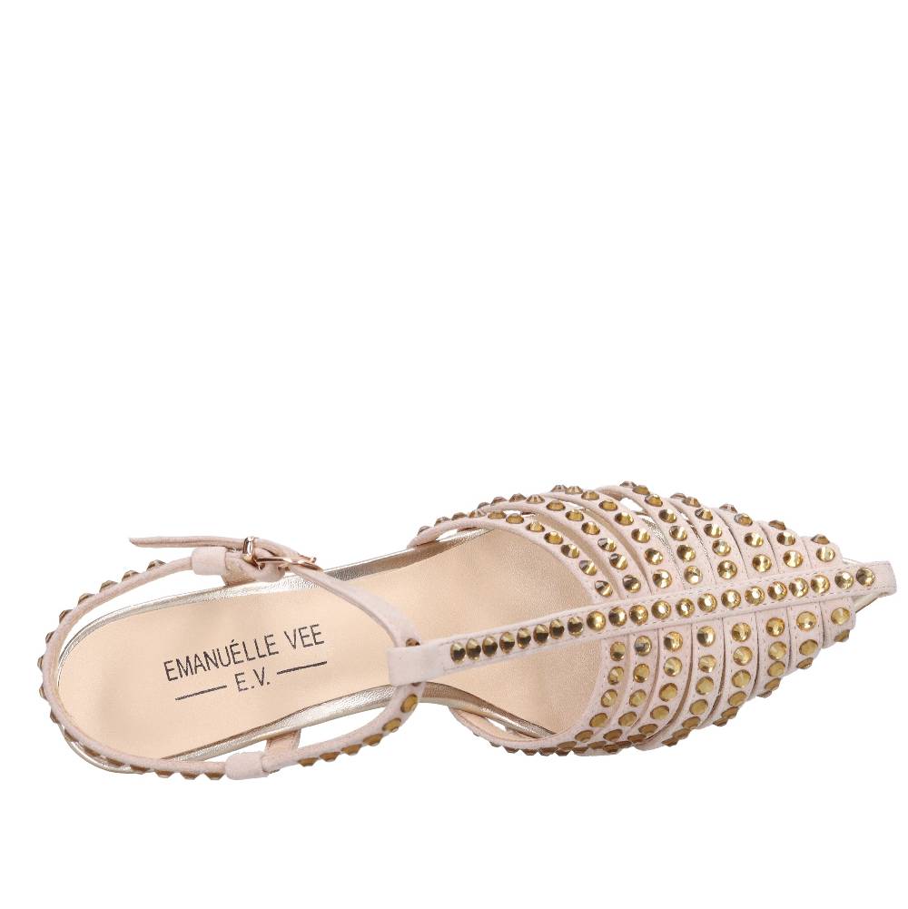 EMANUELLE VEE Décolleté in pelle e strass Convenienza