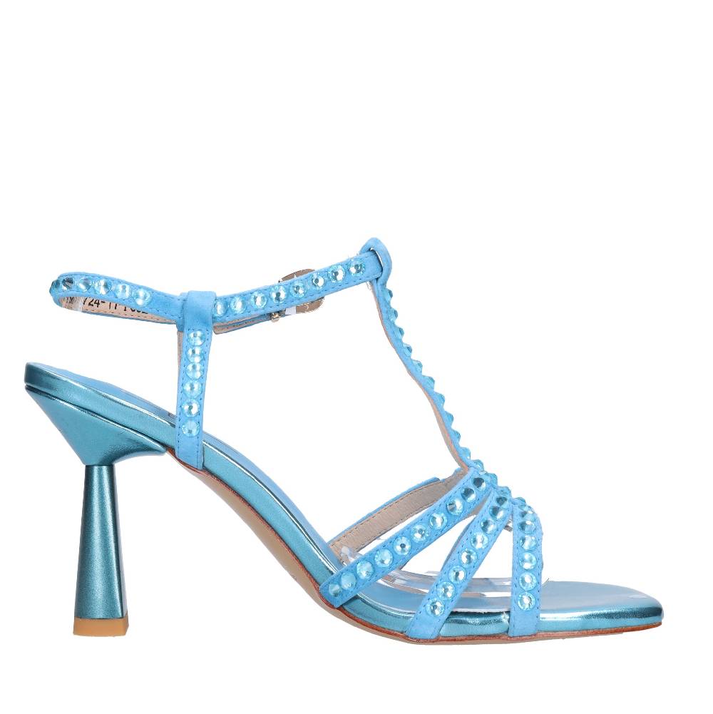 EMANUELLE VEE Sandali in pelle e strass Offerta