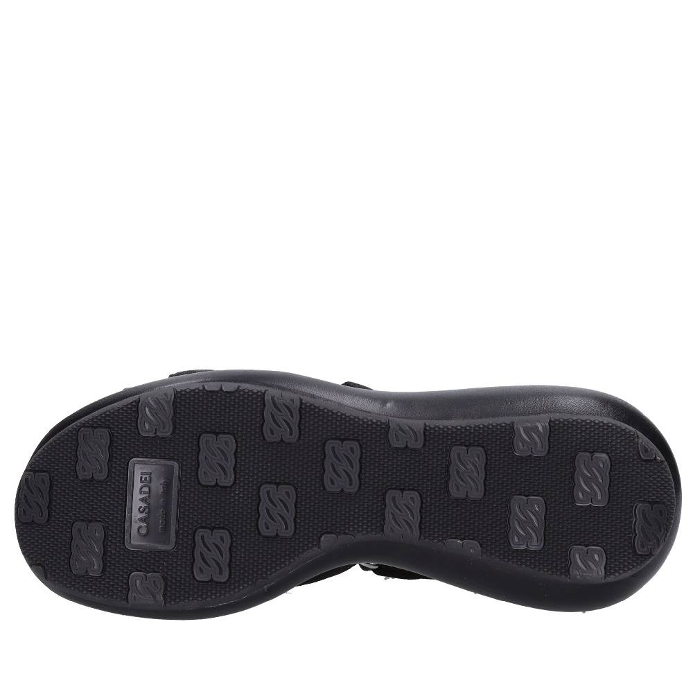 CASADEI Mules Zeppa in pelle e tessuto Italy