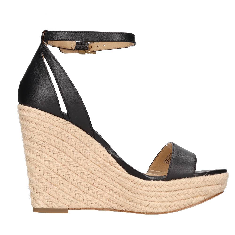 MICHAEL KORS Sandali con zeppa in pelle Sottocosto