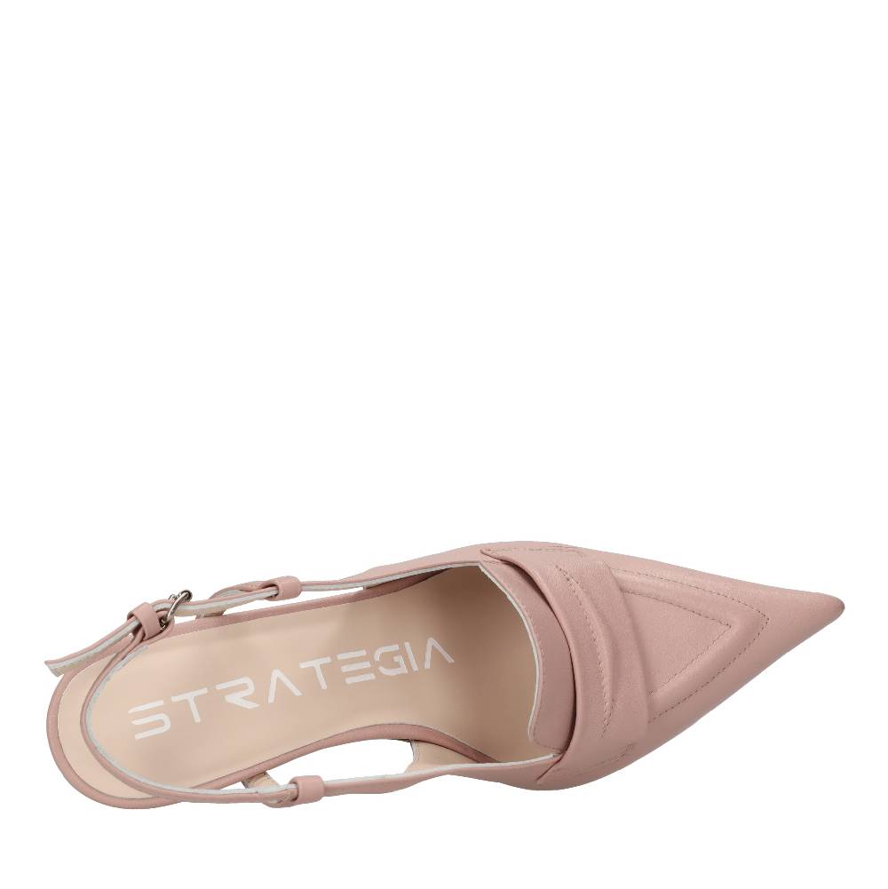 STRATEGIA Décolleté slingback in pelle Vendita Calda