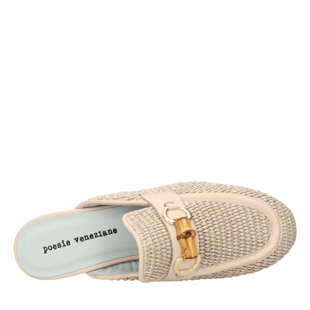 POESIE VENEZIANE Mules in rafia Vendita Economica