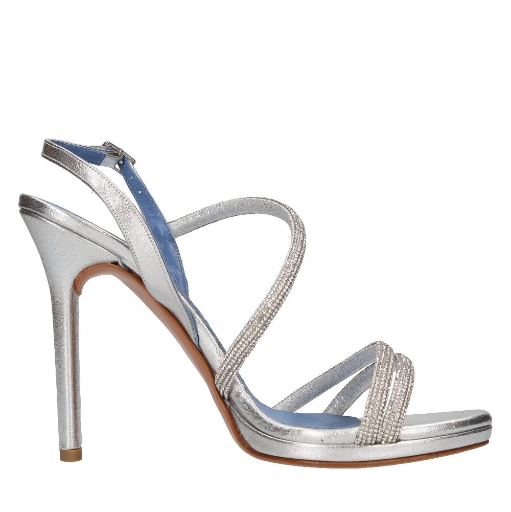 ALBANO Sandali in pelle e strass Qualità