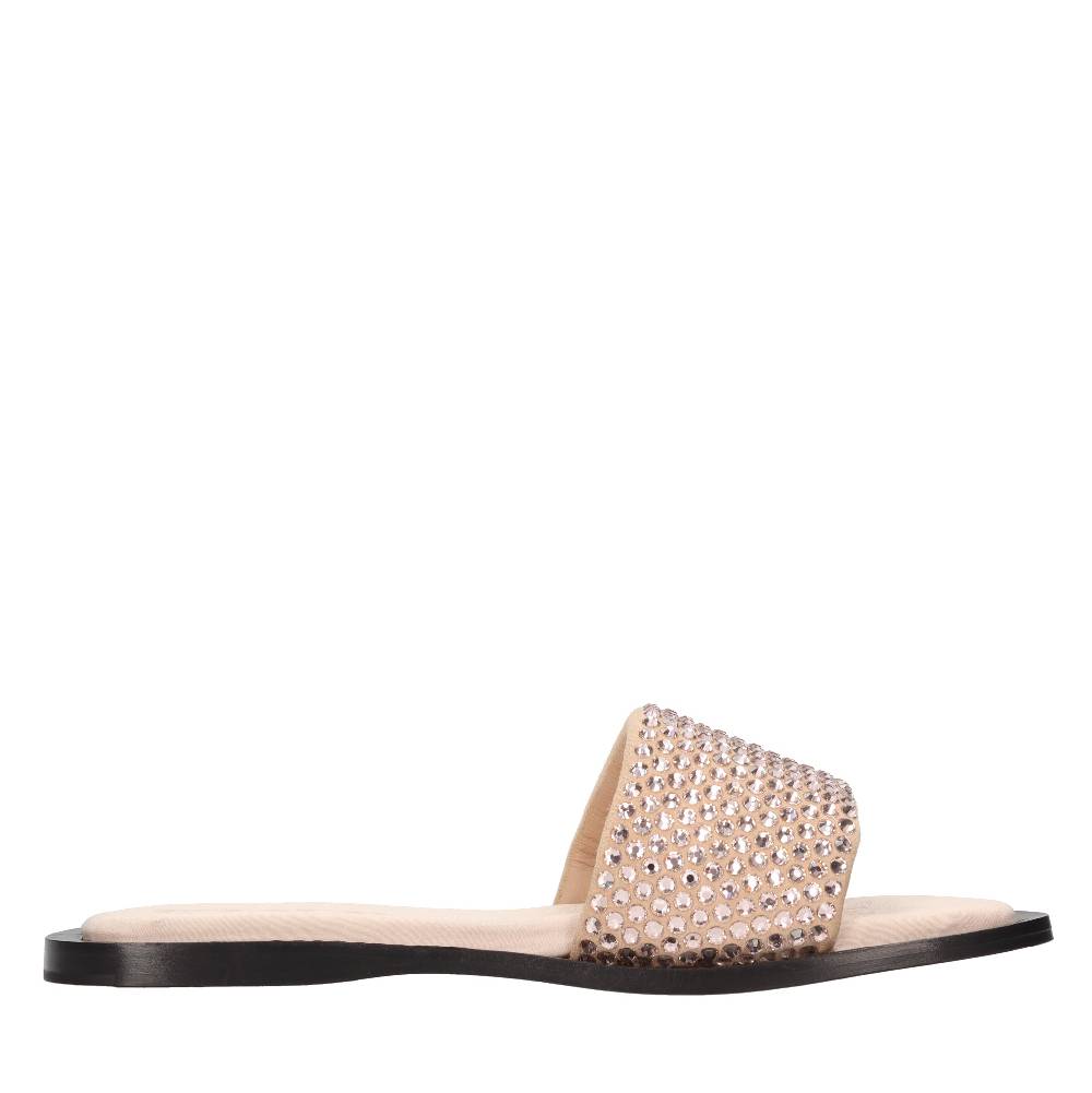 EDDY DANIELE Mules in camoscio e strass Outlet