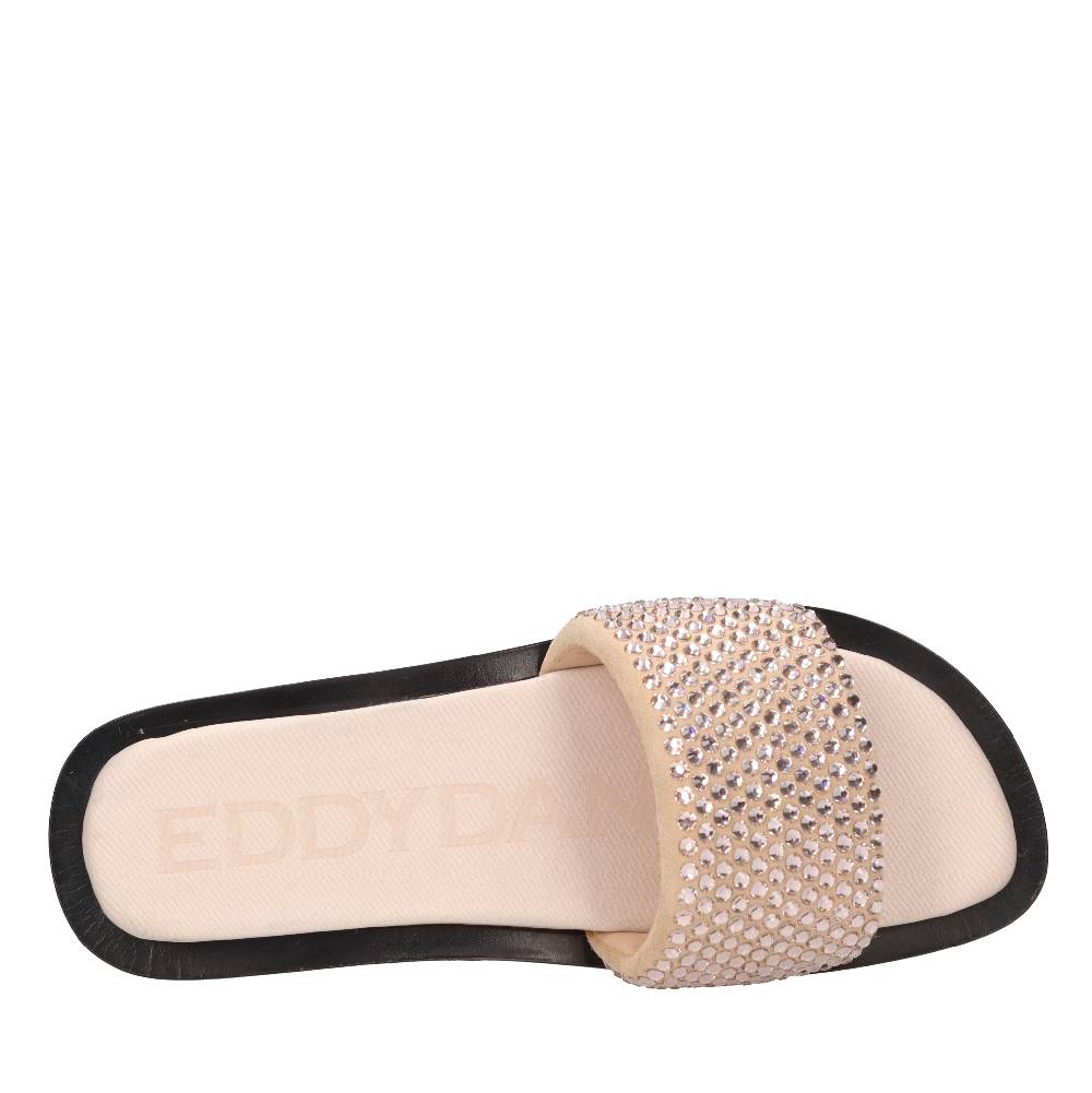 EDDY DANIELE Mules in camoscio e strass Outlet