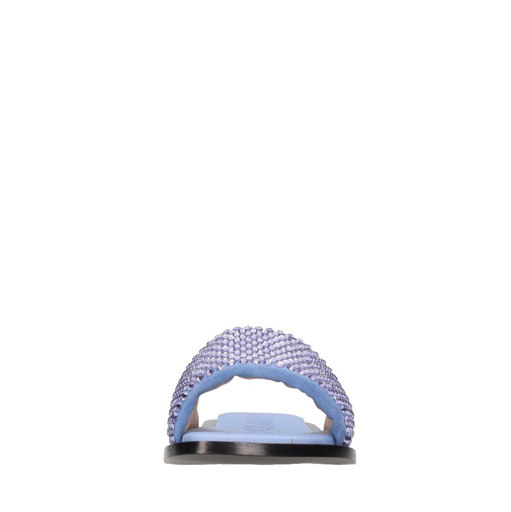 EDDY DANIELE Mules in camoscio e strass In Vendita