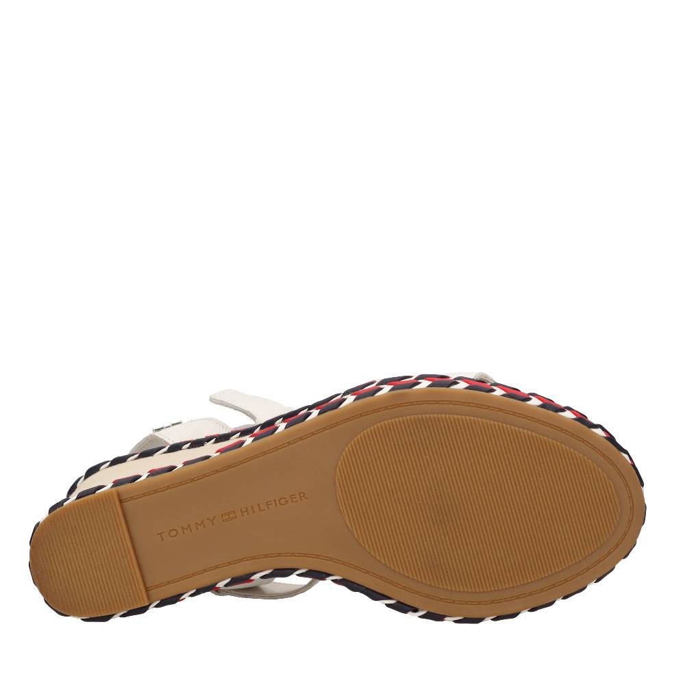 TOMMY HILFIGER Sandali con zeppa in pelle Spedizione Gratuita