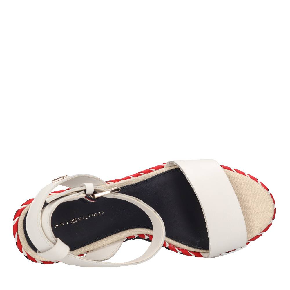 TOMMY HILFIGER Sandali con zeppa in pelle Spedizione Gratuita