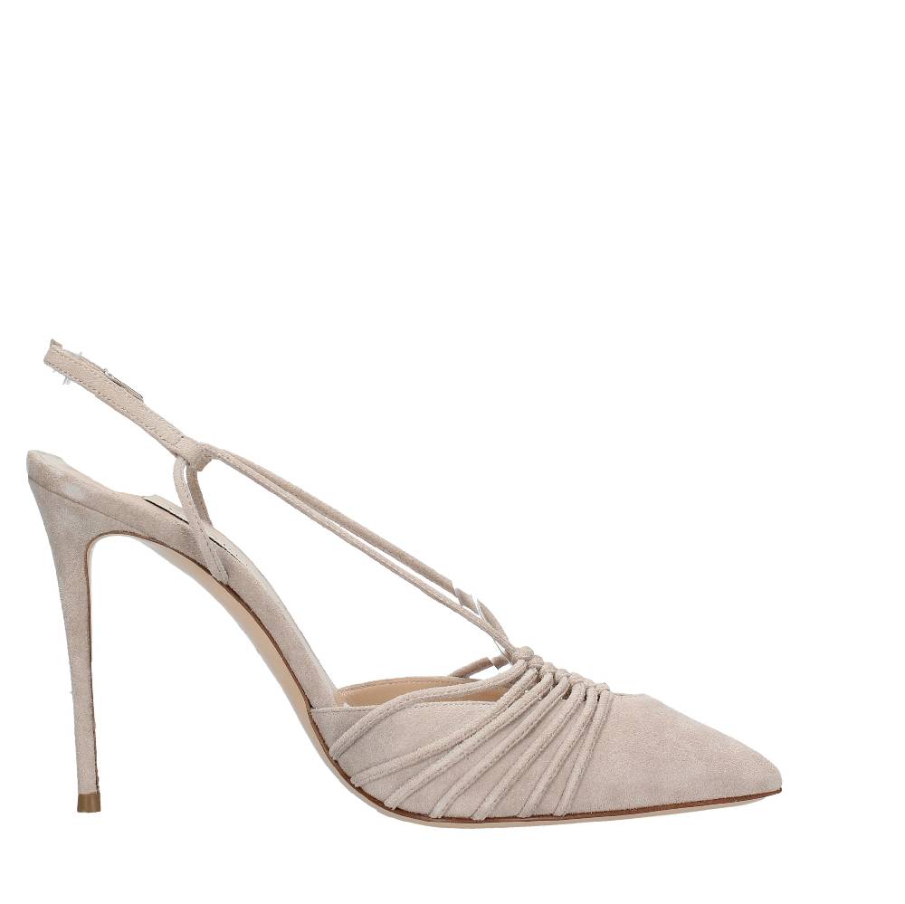 CASADEI Décolleté slingback in camoscio In Linea