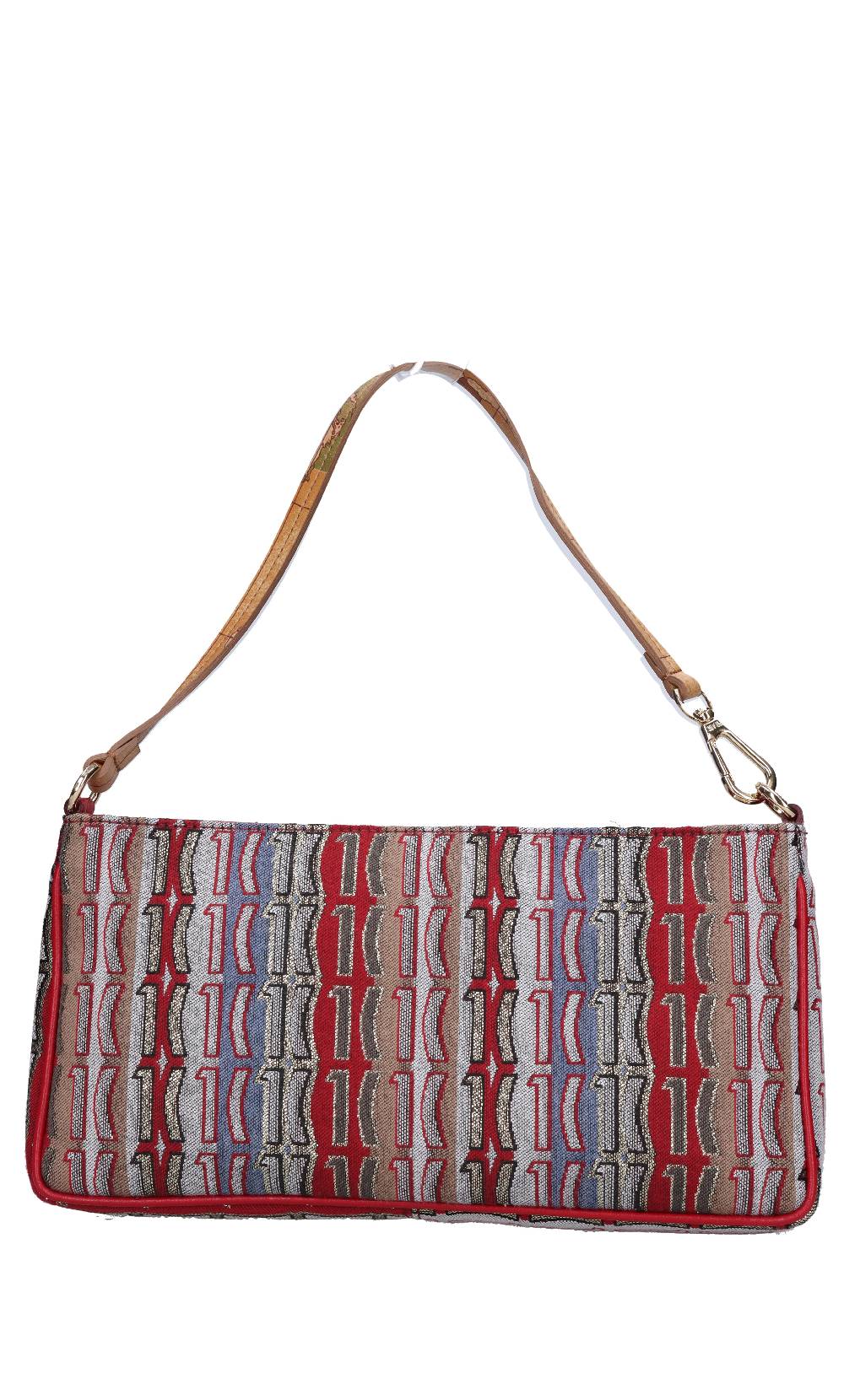 ALVIERO MARTINI 1a CLASSE Borsa in tessuto e pelle Nuovo