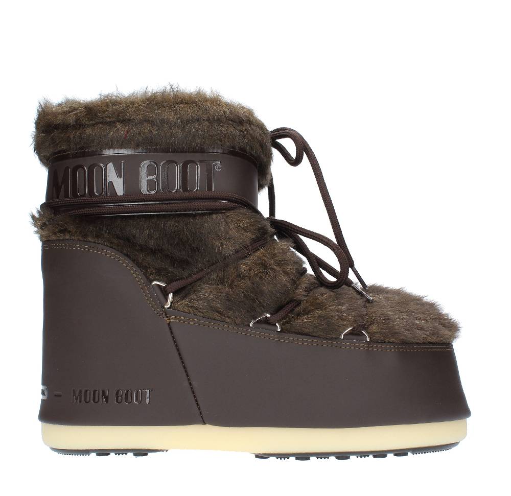 MOON BOOT Stivaletti da neve modello ICON LOW FAUX FUR MOON BOOT in gomma ed ecopelliccia Negozi Online