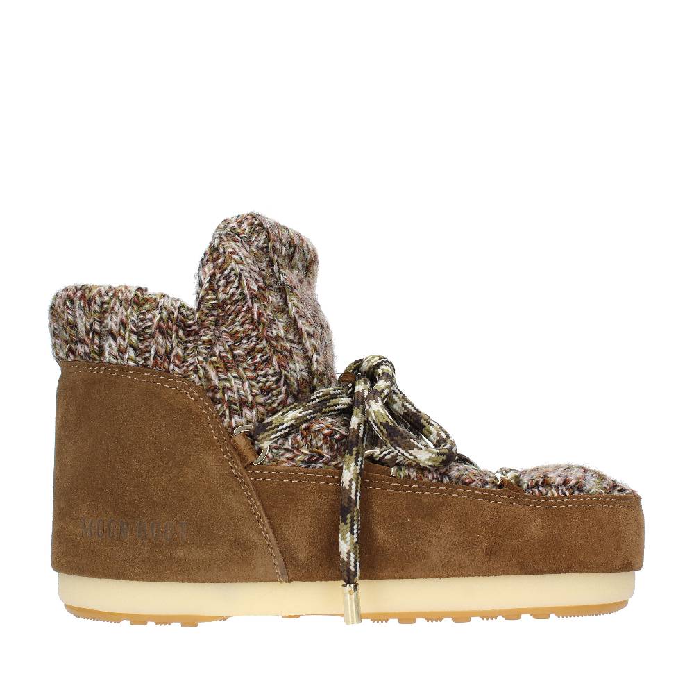 MOON BOOT Stivaletti da neve modello PUMPS WOOL MOON BOOT in camoscio e tessuto Fino Al -60%