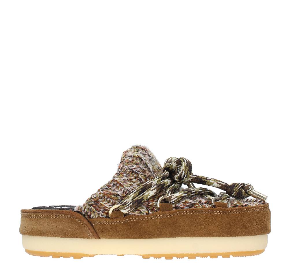 MOON BOOT Mules modello 14601200 in camoscio e tessuto Prezzo Ridotto