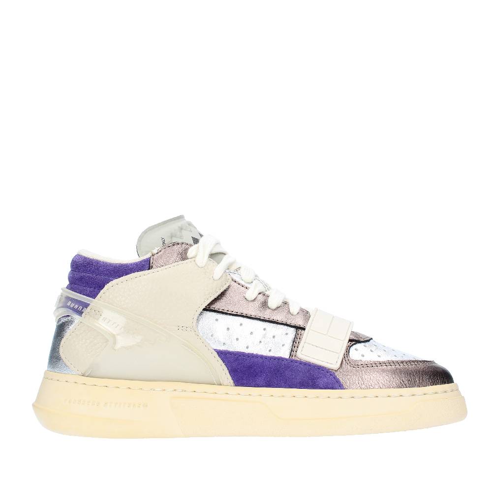 RUN OF Sneakers modello METAL PUNK RUN OF in pelle e tessuto Spedizione Gratuita