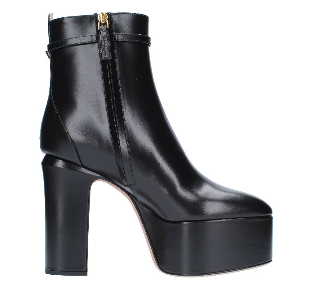 VALENTINO GARAVANI Tronchetti Plateau in pelle Shopping Online