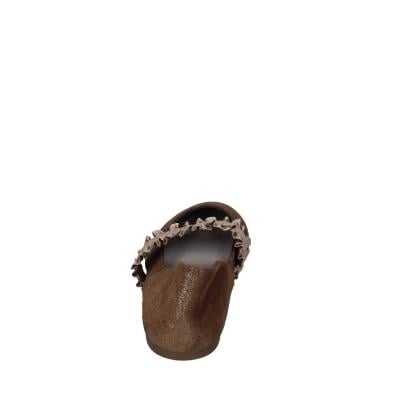 ﻿scarpe donna CAFè NOIR ballerine platino pelle scamosciata oro BC608 Affare Del Giorno